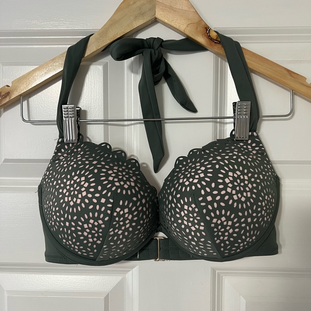 Shade & Shore Dark Green Bikini Top